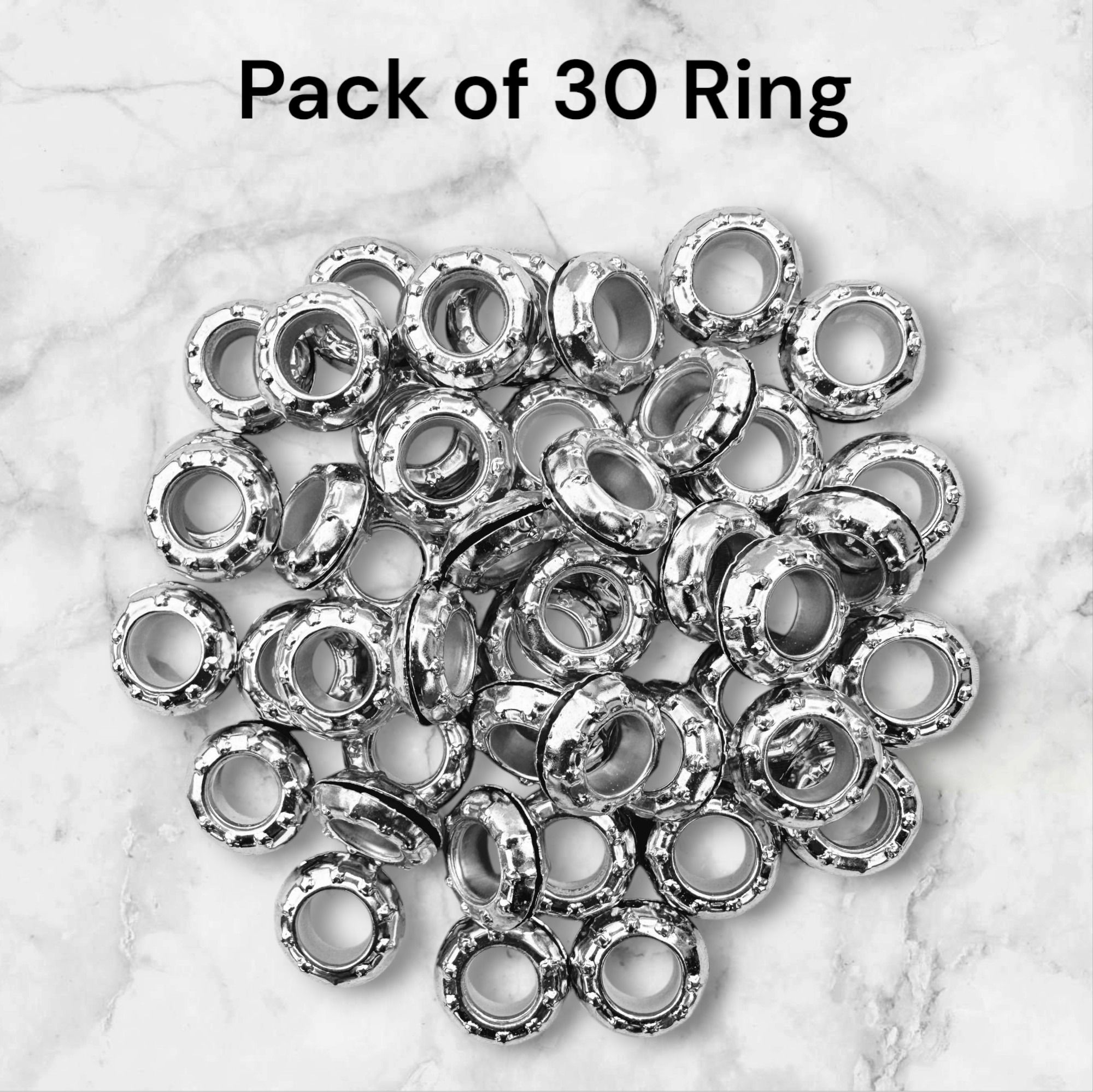 Metal Silver Small Star 30 pcs Pigeon Sound Foot Ring Bird Shoulder Guard-image-44