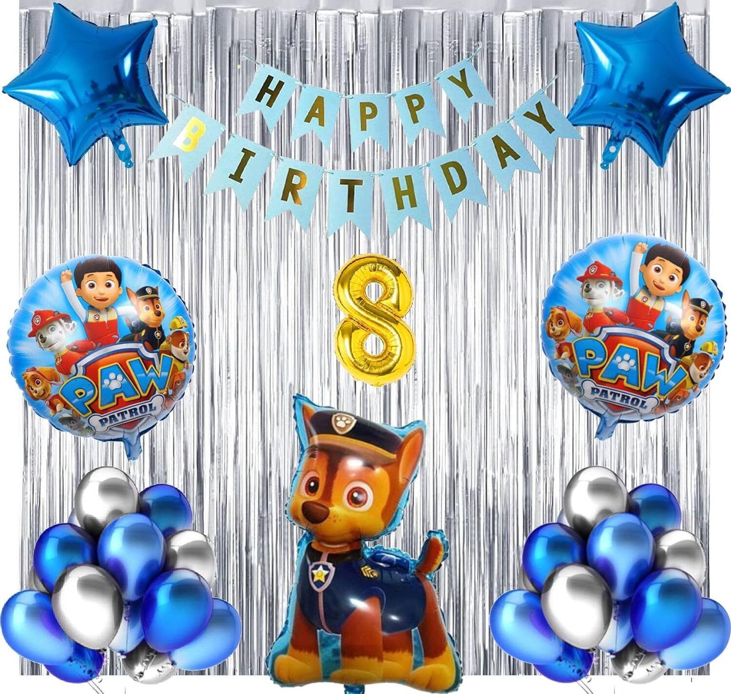 Chase PAW Patrol Balloon Decorations - Perfect 8th Birthday Party Kit-image-40
