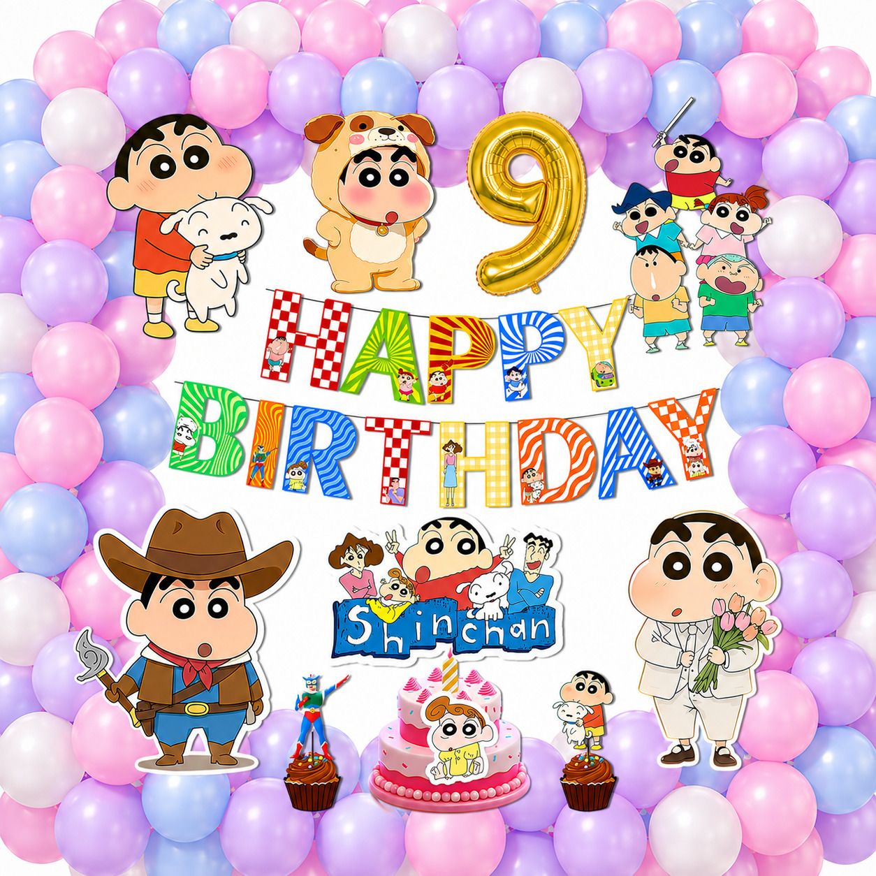 Shinchan Birthday Party Decoration Kit-image-9