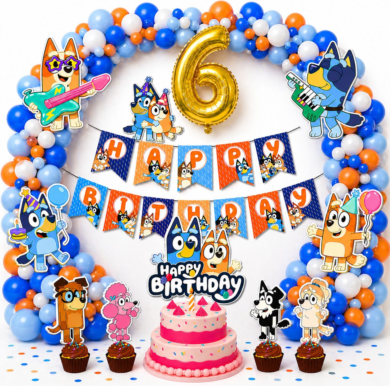 partyjoy Bluey Theme Birthday Decoration Kit-picture-24