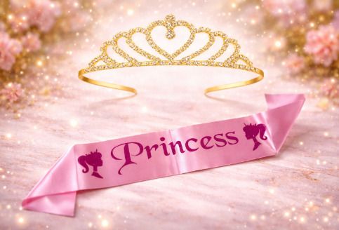 Birthday Girl metal Crown with birthday sash queen Crown for Birthday Girl-image-7