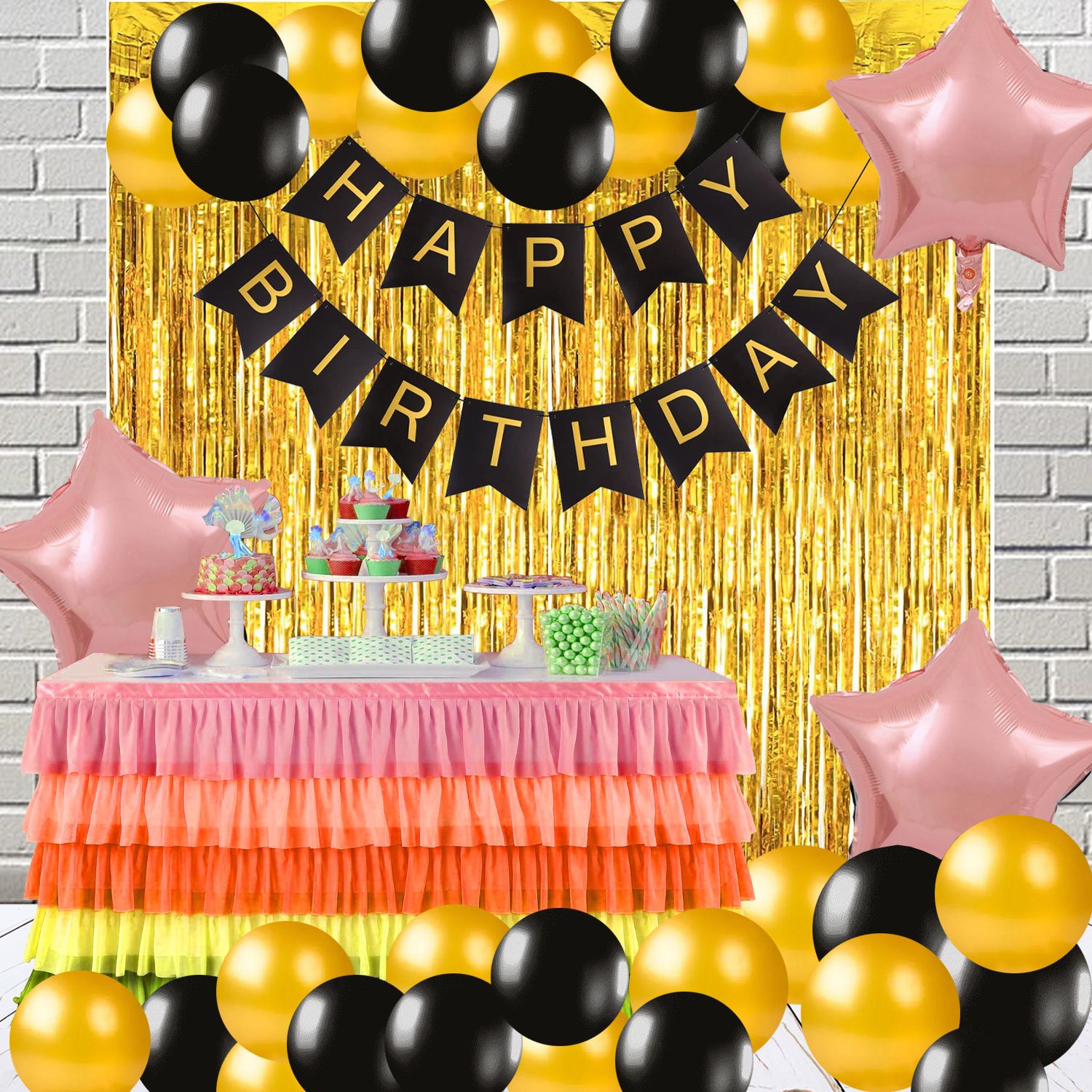 rozi decoration Happy Birthday Decoration Kit for Kids, Boys, Girls Birthday Decor-picture-22