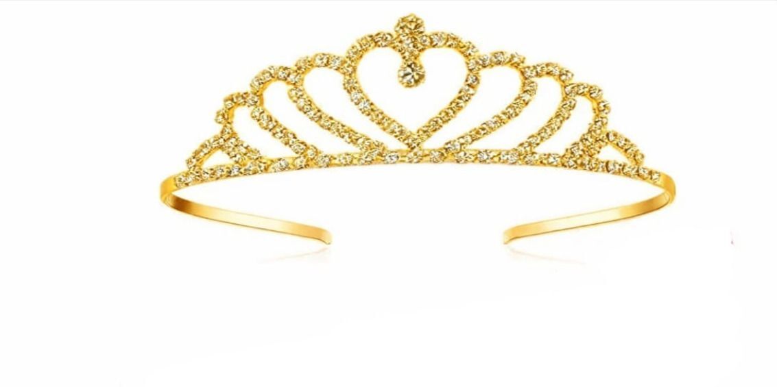 pbbs Birthday Girl metal golden Girl Crown for Birthday wedding engagement (fk-1050)-picture-22