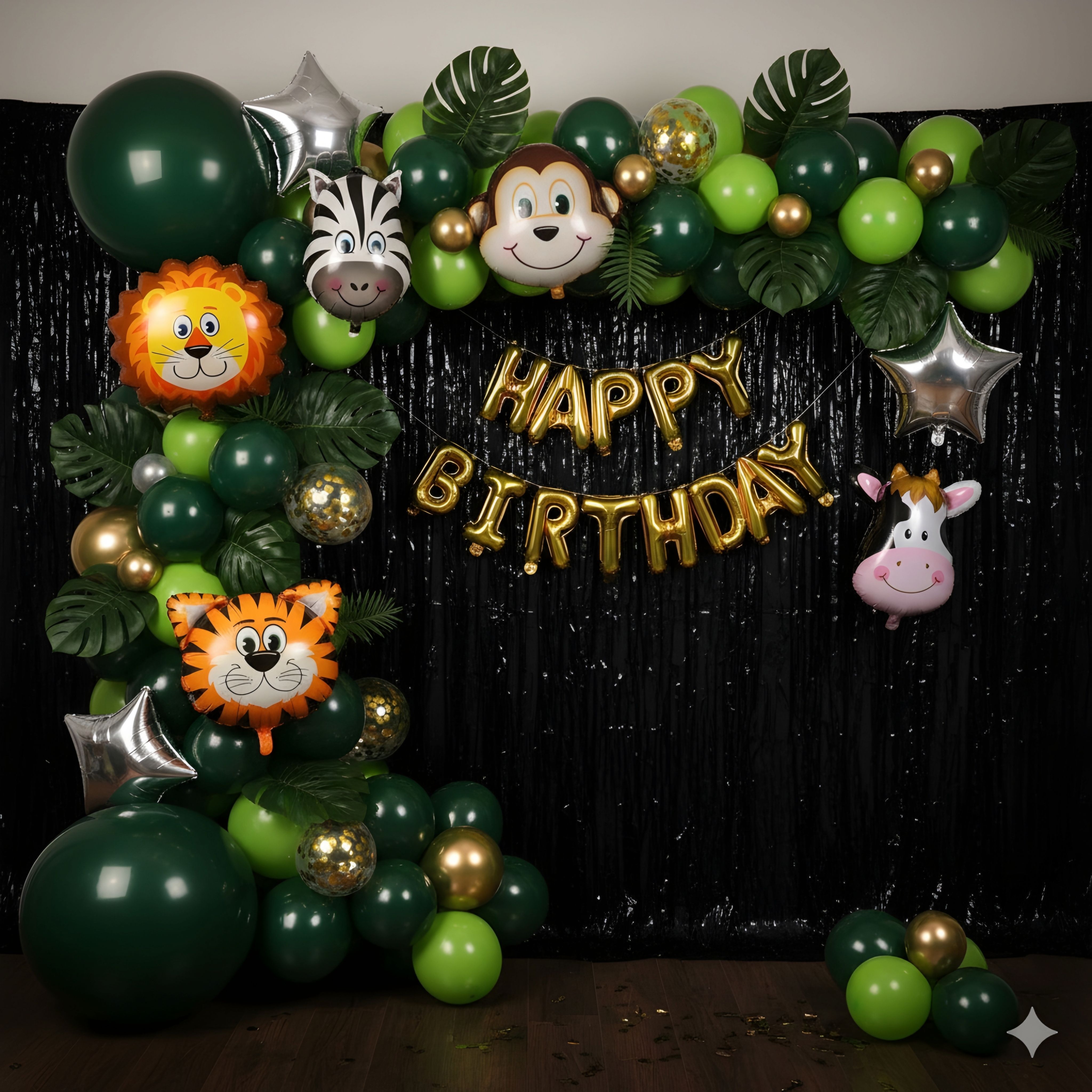Jungle Adventure Birthday Decoration Kit, 69 Piece Set-image-30