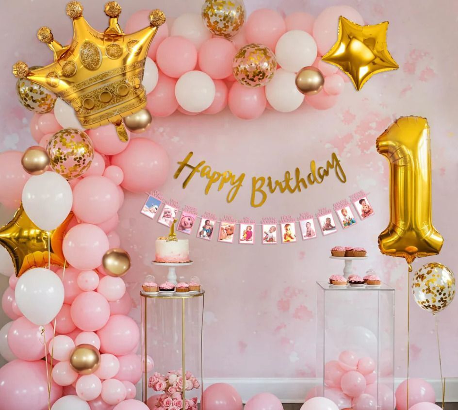 pbbs 1st Birthday Decoration Kit for Baby Girl (fk-103)-picture-7