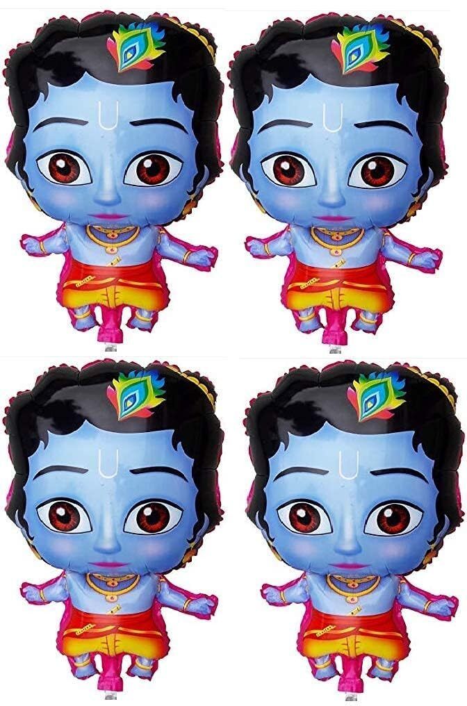 flipzone Solid KRISHNA JI FOIL BALOON SET OF 4 Balloon-picture-15