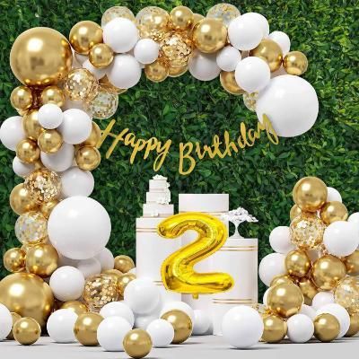 Golden Theme 2nd Birthday Decoration Combo Kit-image-15