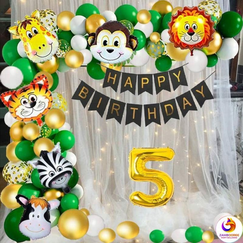 Jungle Theme Birthday Decoration Items or Kit - Animal Theme Party Decoration-image-34
