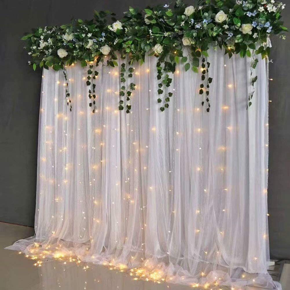 Leaf Vines With White Net cloth and Led Light for Birthday, Wedding Decoration-image-23