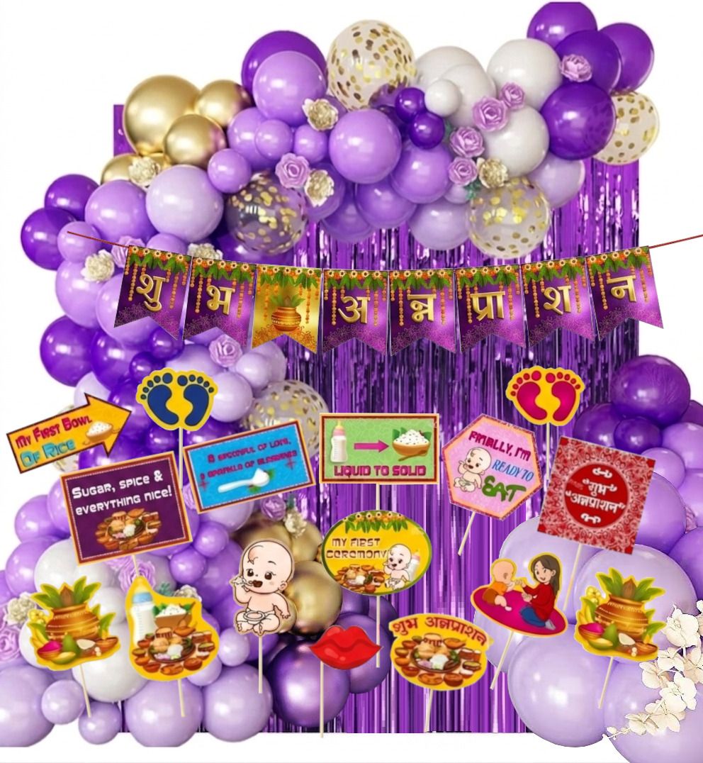 Annaprashan Decoration Items In Hindi With Baby Photoshoot Prop-image-44