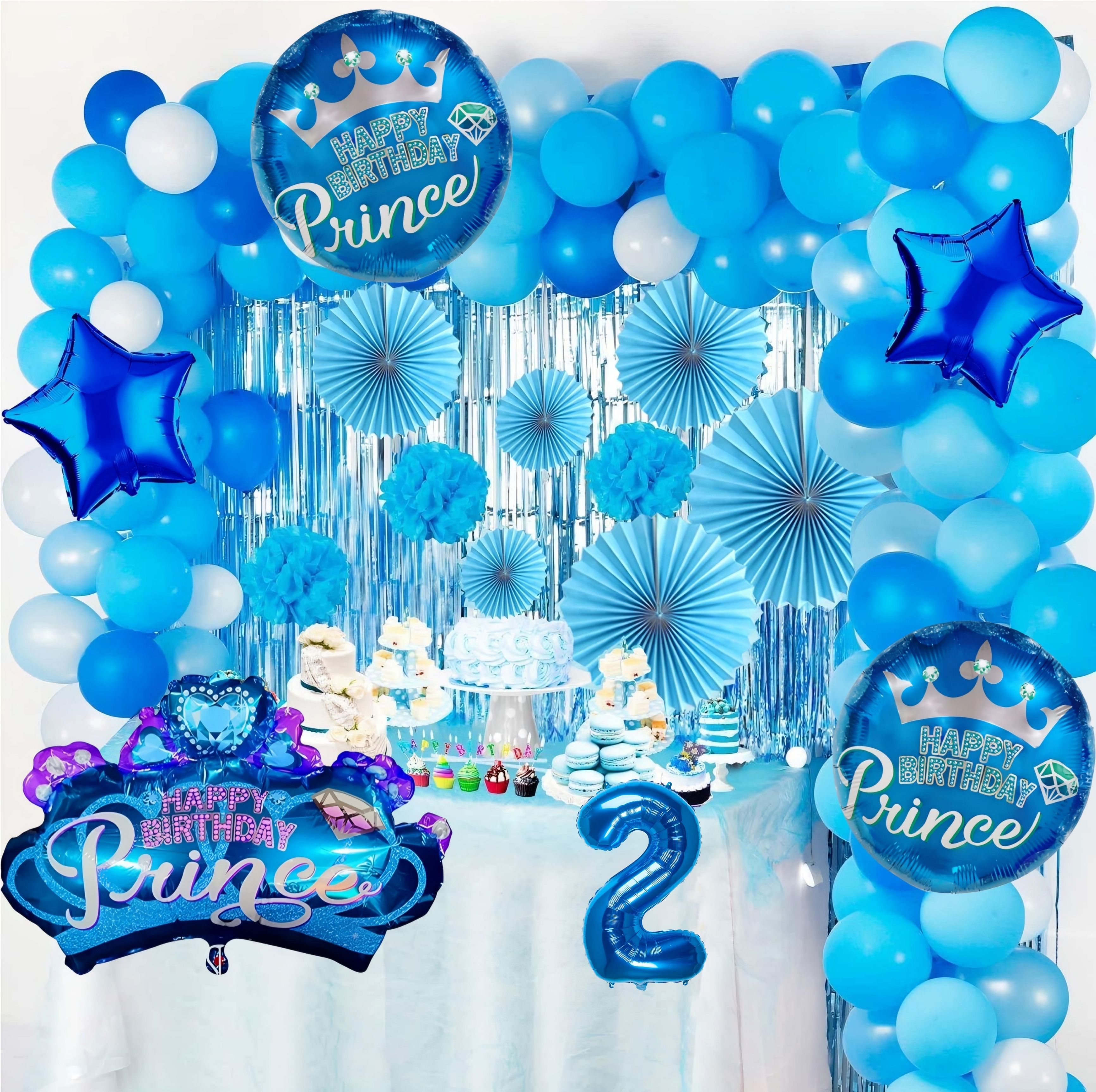 2nd Birthday Prince Crown Kit - Blue Theme Boy Party Combo-image-43