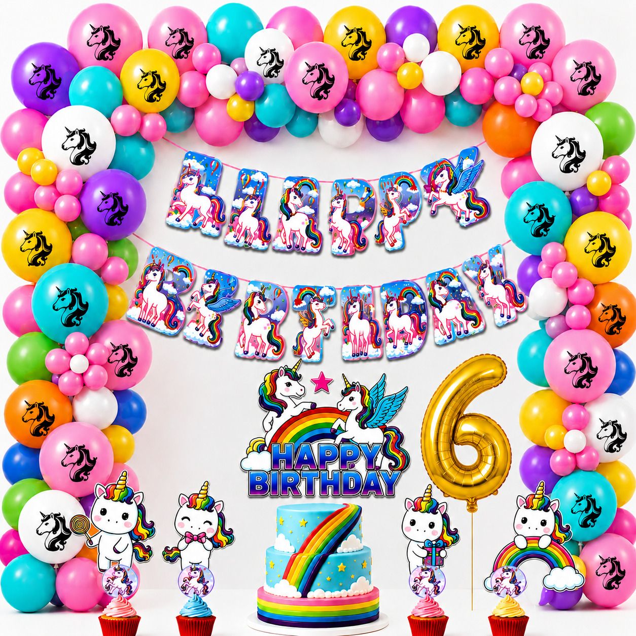 Unicorn Theme Birthday Party Decoration Kit-image-10