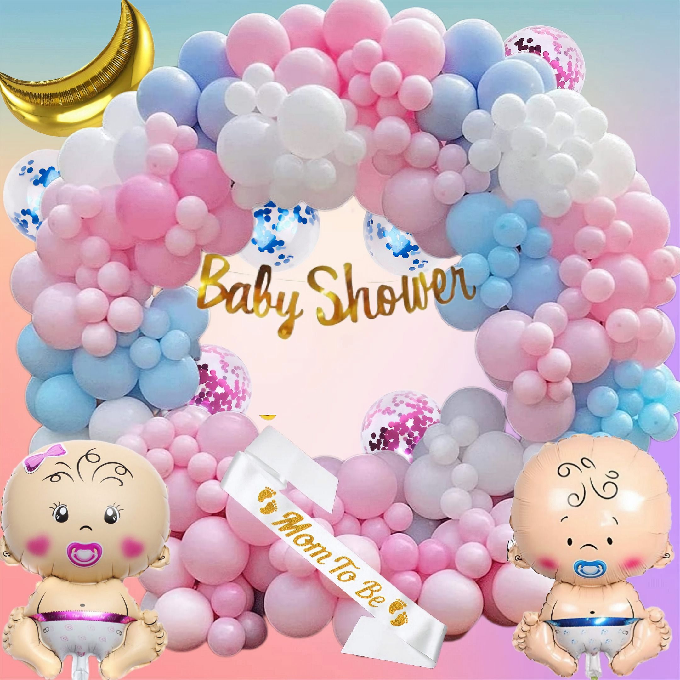 aniloons Baby Shower Combo Decoration Kit - Pregnancy Photoshoot Material Items Supplies-picture-42