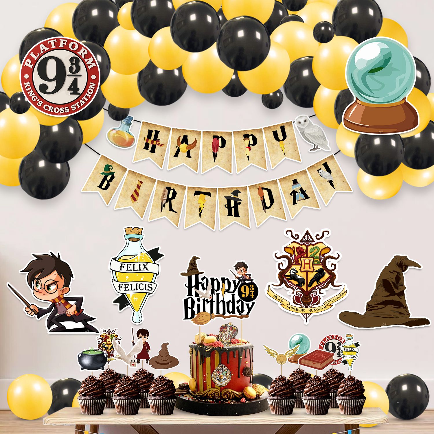 zyozi Harry Potter Birthday Decorations, Harry Potter Birthday Party Supplies for Kids-picture-22