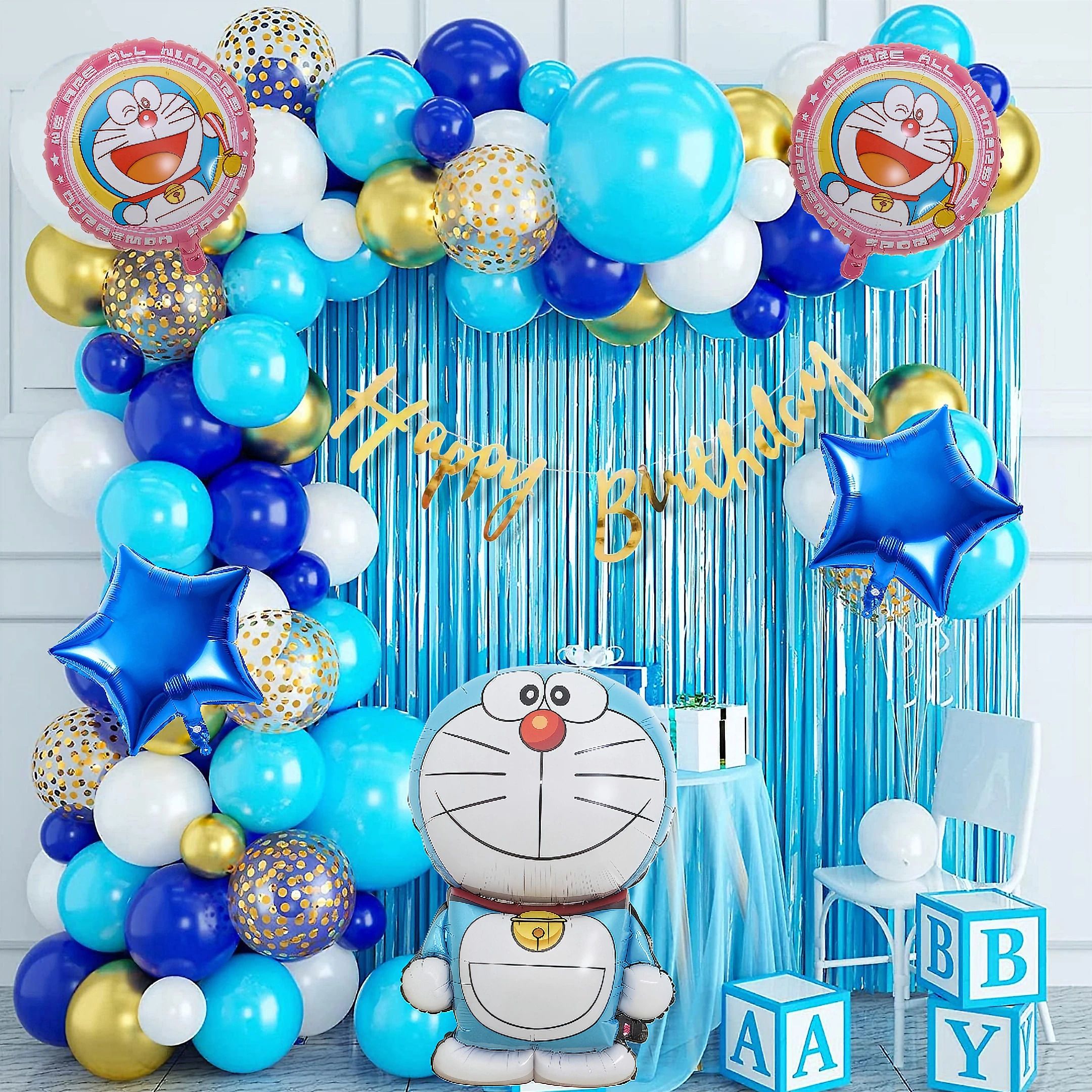 aniloons Doraemon Birthday Party Decoration Set.-picture-12