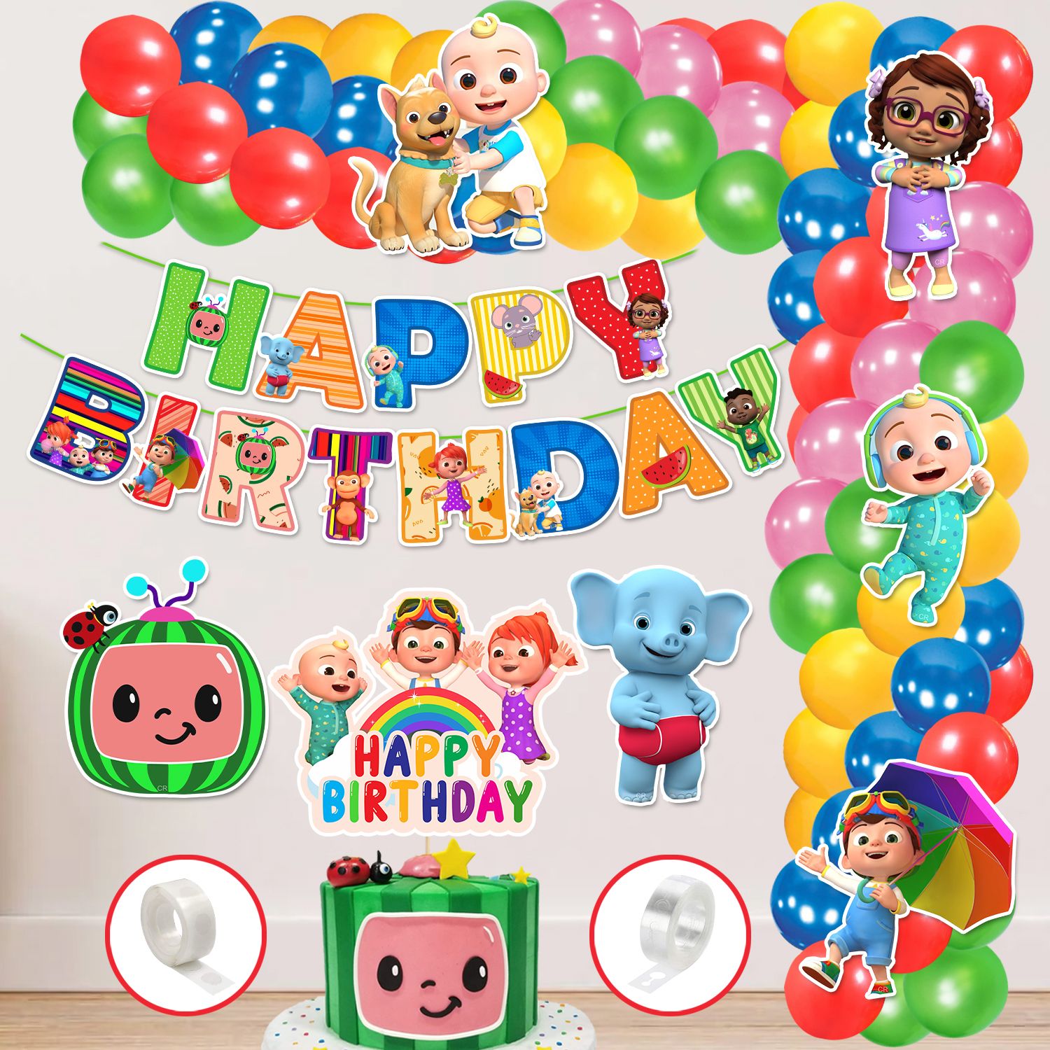 Cocomelon Birthday Party Supplies,Birthday Decoration Birthday Party