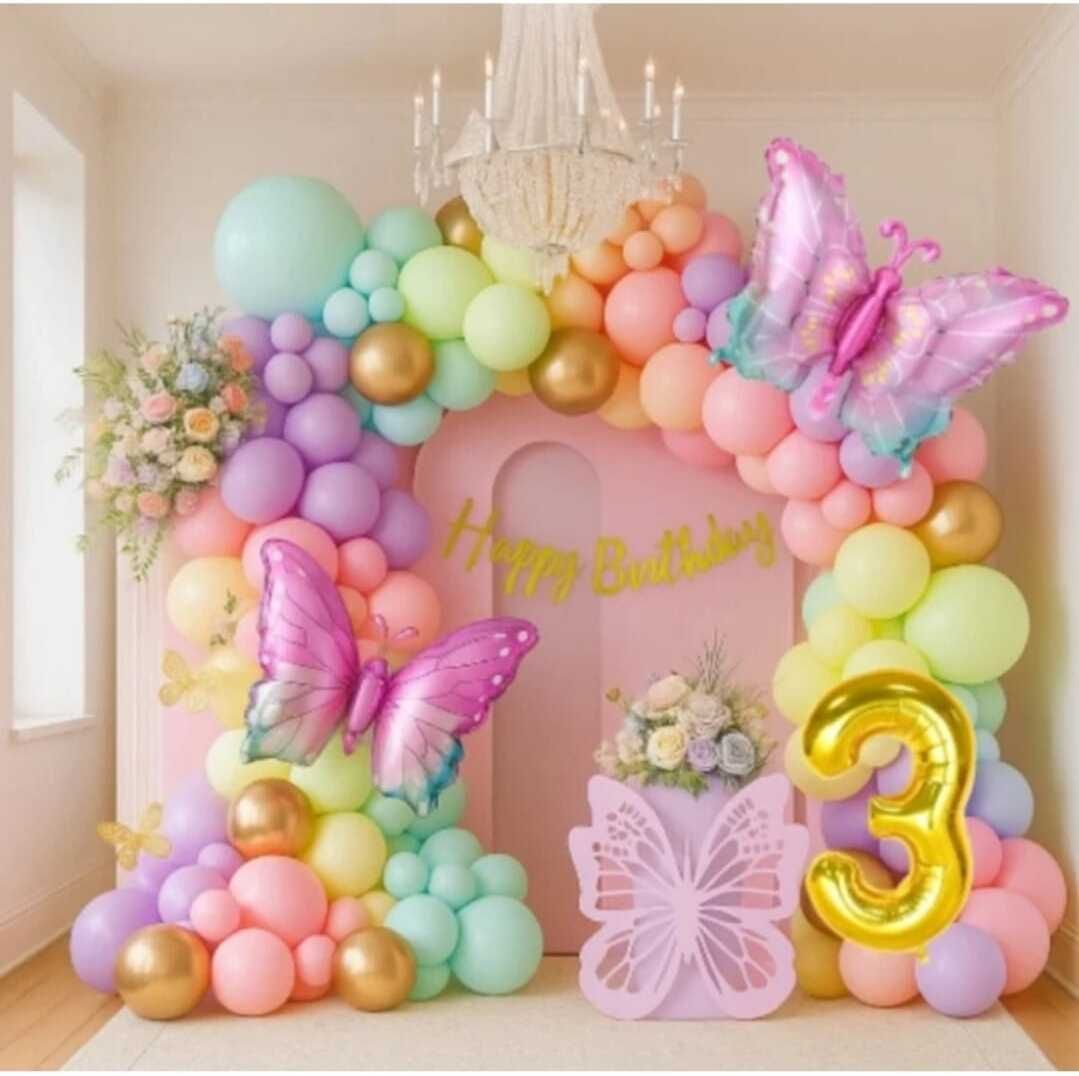 fly decor 1st Butterfly Theme Birthday Decoration Kit-picture-39