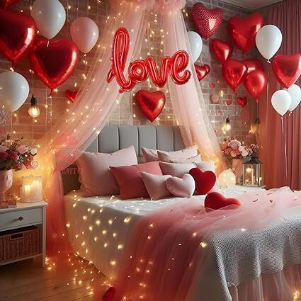 Romantic Decoration Balloons Combo Set - 20pcs Red and White Balloons-image-13