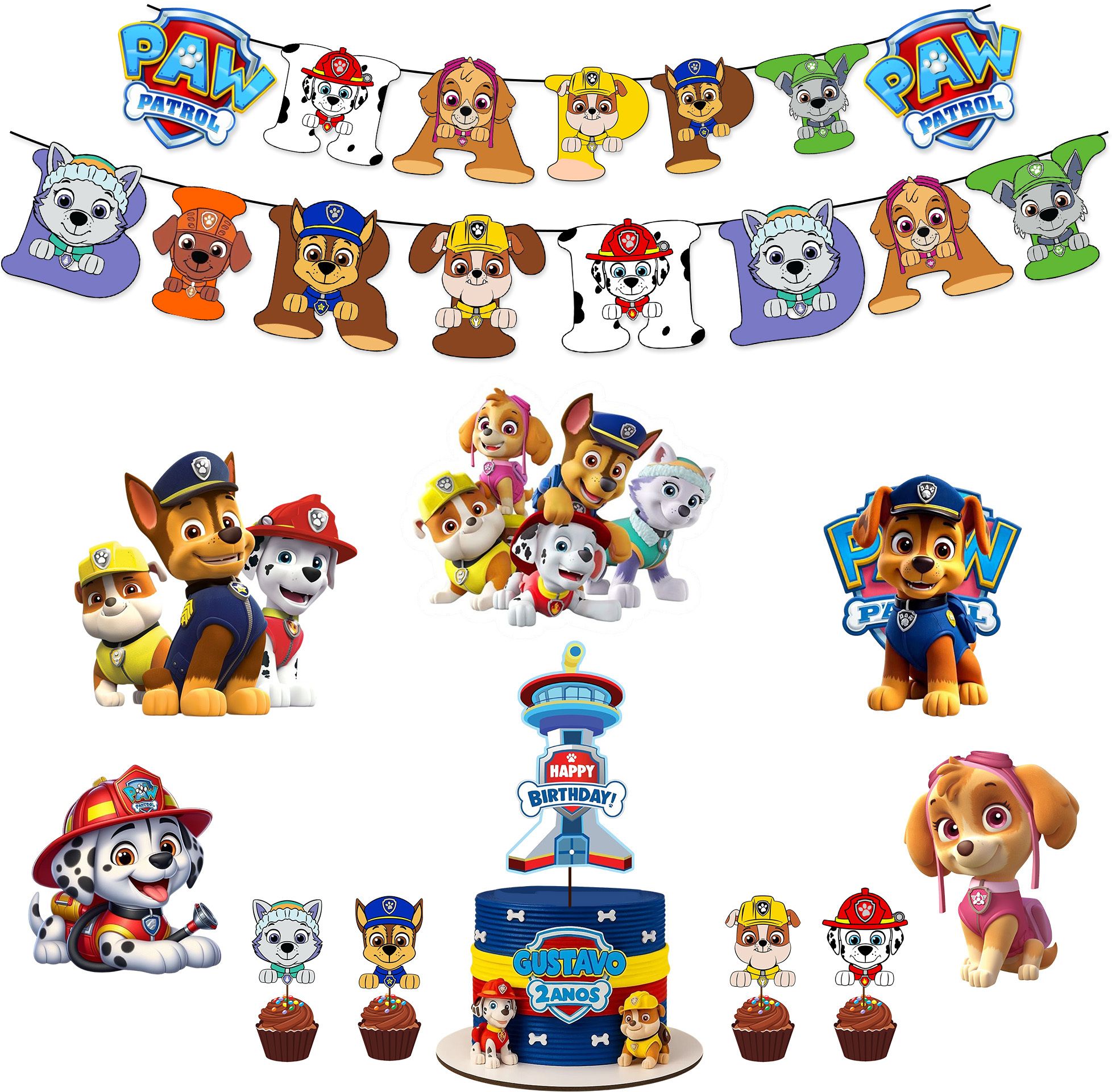 Decoration Paw Patrol Theme Balloons for Birthday Party Decorations Items-image-30