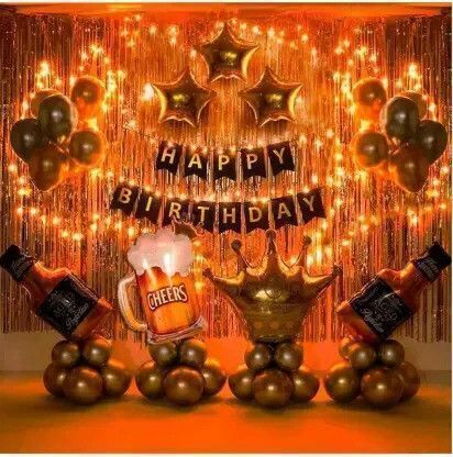 pbbs Printed Happy Birthday Decoration kit Combo - 613Pcs for Birthday Decor (fk-430)-picture-28