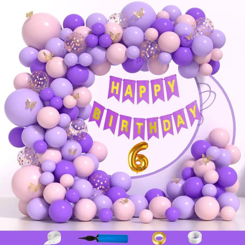 fly decor Pastel & Confettie Balloons Pump Arche Happy Birthday Paper Banner-picture-20