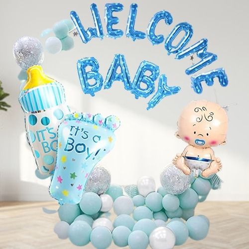 Baby Boy Welcome Decoration Kit For Home 44Pcs-image-36