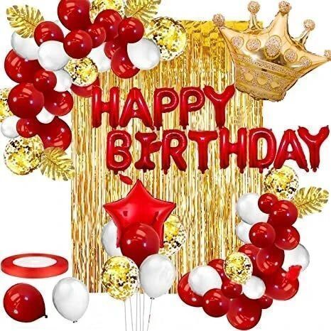 pbbs Printed Happy Birthday Decoration kit Combo - 49Pcs for Birthday Decor (fk-640)-picture-39
