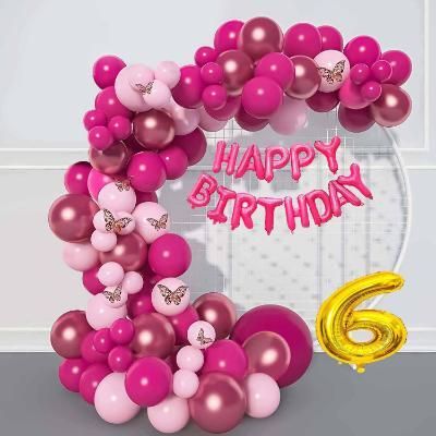 Butterfly Theme 6th Birthday Party Decoration Items for Girls-image-7