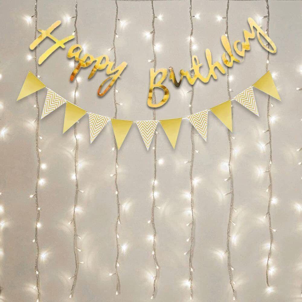 party midlinkerz Birthday Banner Led Lights triangle banner For Decoration-picture-48