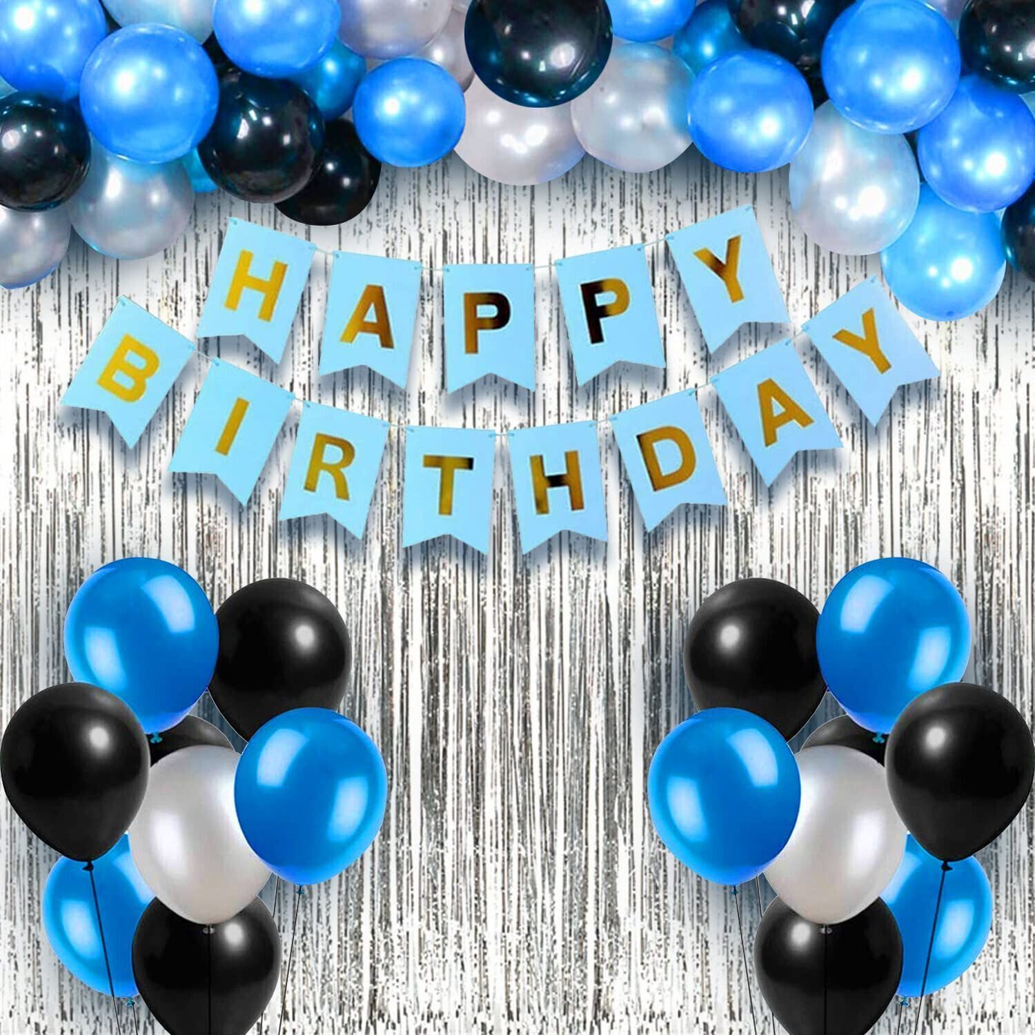 skywins 34 Ballloon , happy Birthday Banner , Net Curtain-picture-32