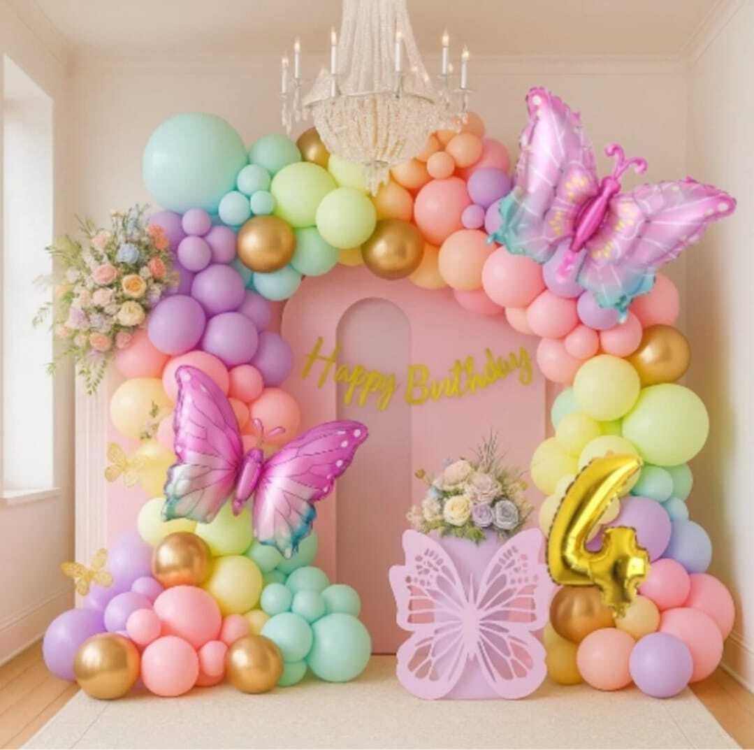 fly decor 4TH Butterfly Theme Birthday Decoration Kit-picture-19