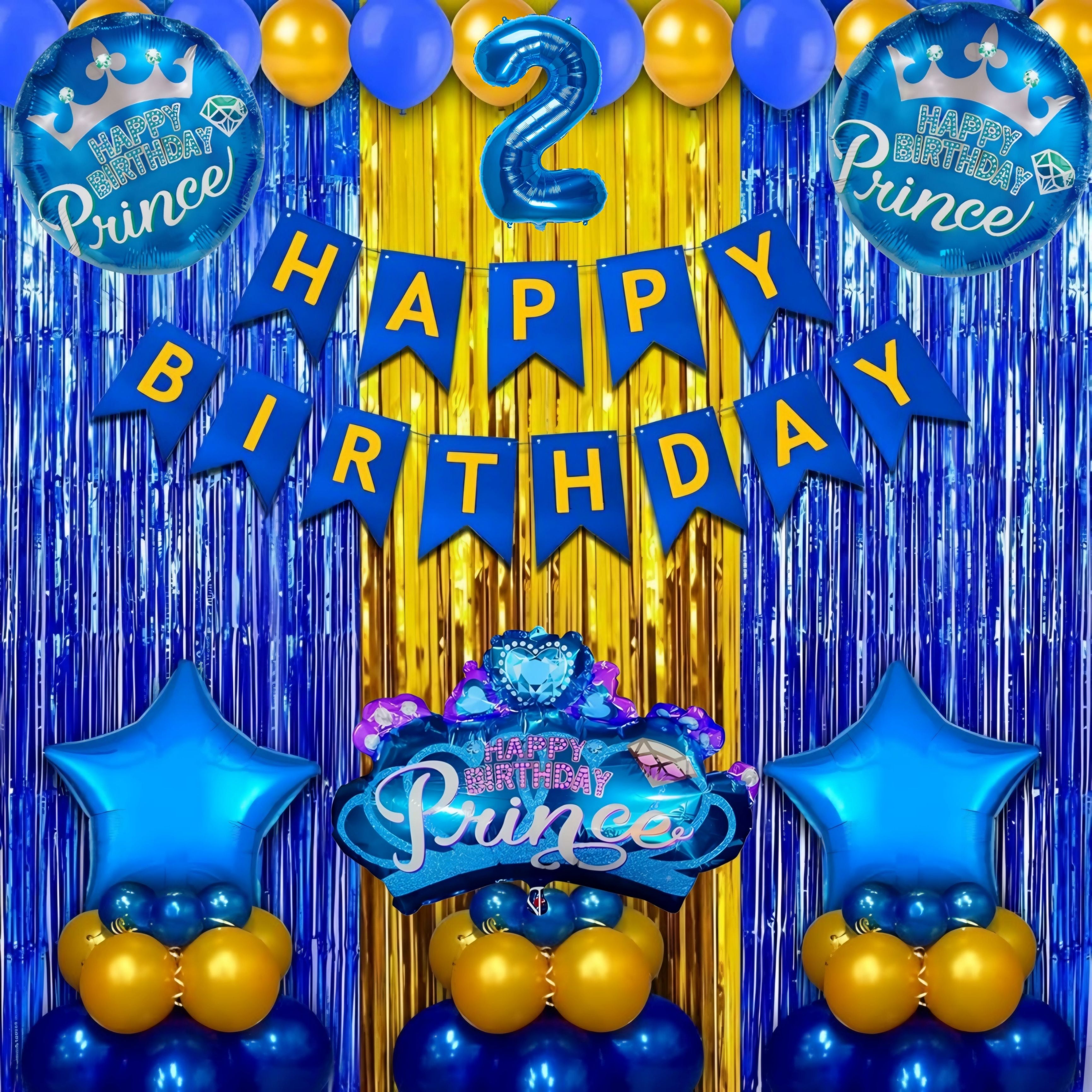 Prince Crown 2nd Birthday Kit - Blue & Gold Combo-image-20