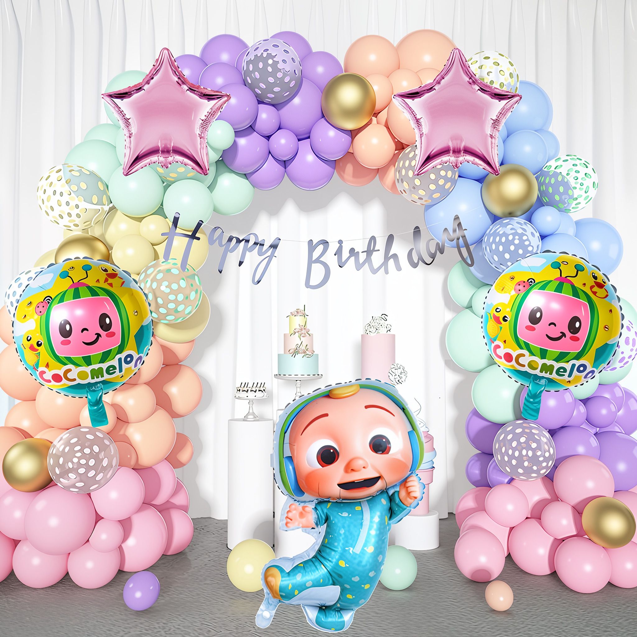 Cocomelon Birthday Party Decoration Set.-image-41