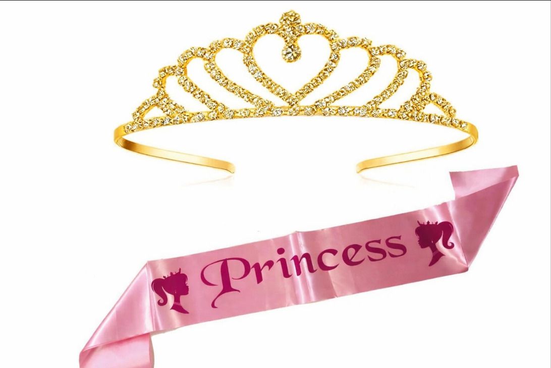 Birthday Girl Sashes metal Crown tiaraDiamond Ring Crown for Happy Birthday Girl-image-21