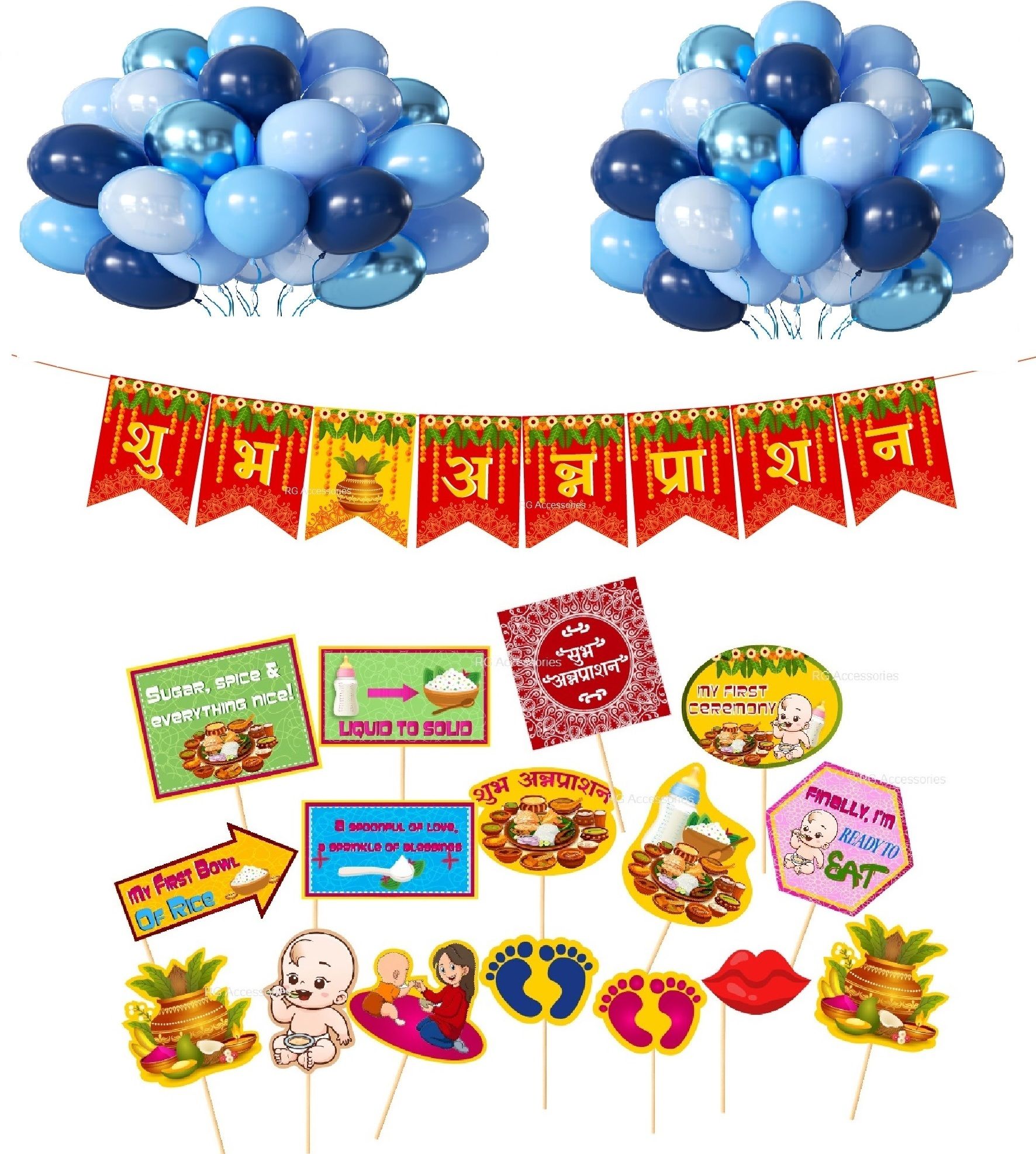 Annaprashan Decoration Items In Hindi With Baby Photoshoot Prop-image-42