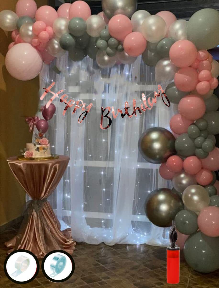 party midlinkerz Birthday Decoration Banner Kit, Arc, Glue Dot for girls Kids Baby Boys-picture-27
