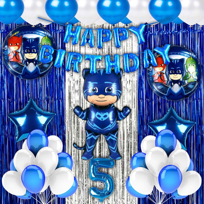 PJ Mask Theme Fifth 5th Happy Birthday Decoration Kit Combo For Boy Party Items-image-33