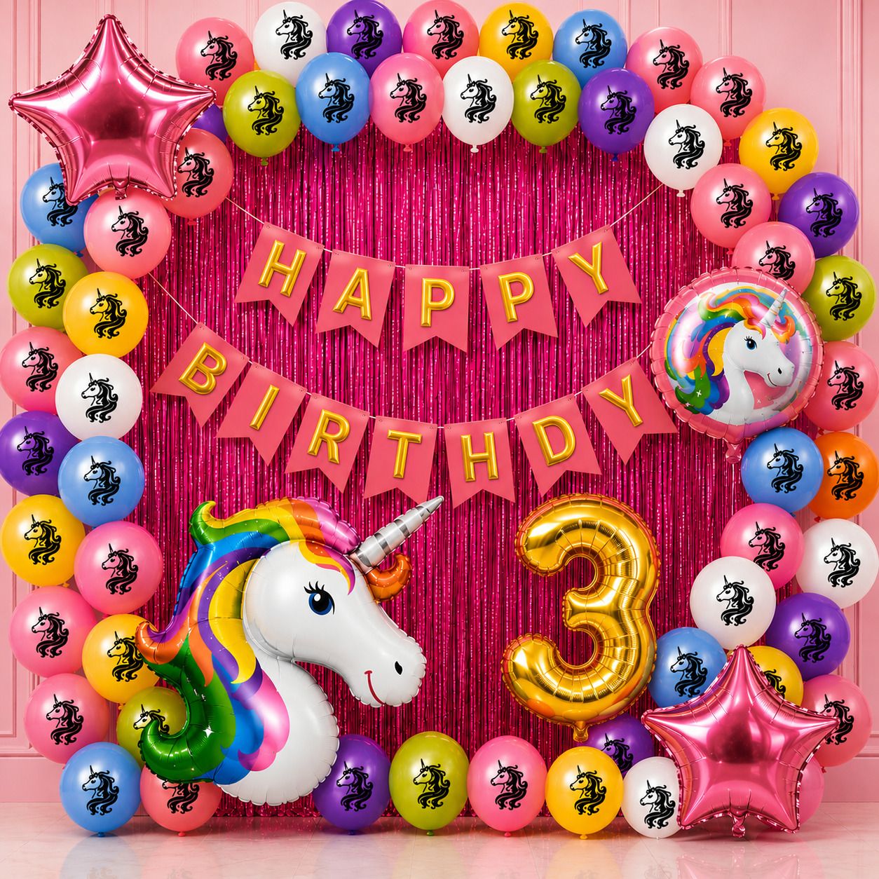 Unicorn Theme Birthday Party Decoration Kit-image-11