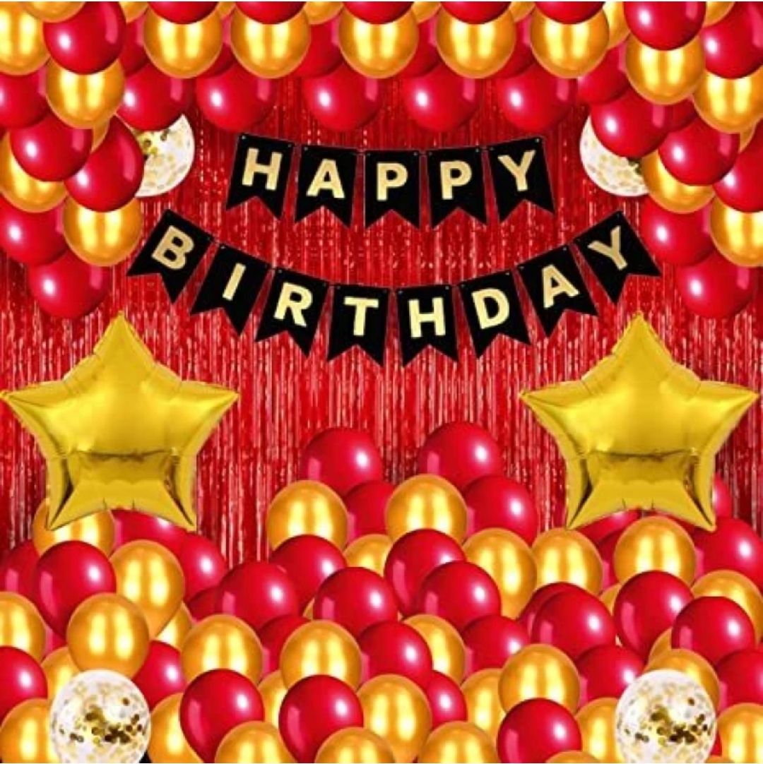Happy Birthday party Decoration kit Combo - 33 Pcs-image-7