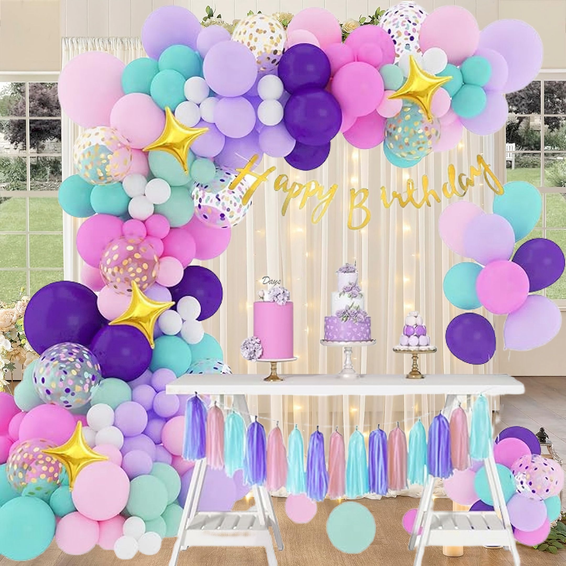 lala balloon Adorable Birthday Party Decoration Combo Set For Girl-picture-24