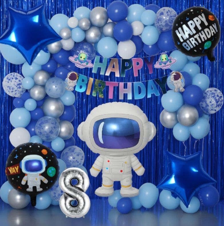 groovy dudz 8th Space Theme Birthday Decoration Kit - 55Pcs-picture-23