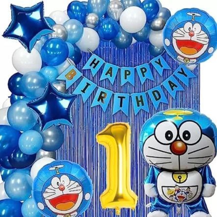 pbbs Doraemon theme Happy Birthday Decoration kit for Boys and Girls (fk-591)-picture-46