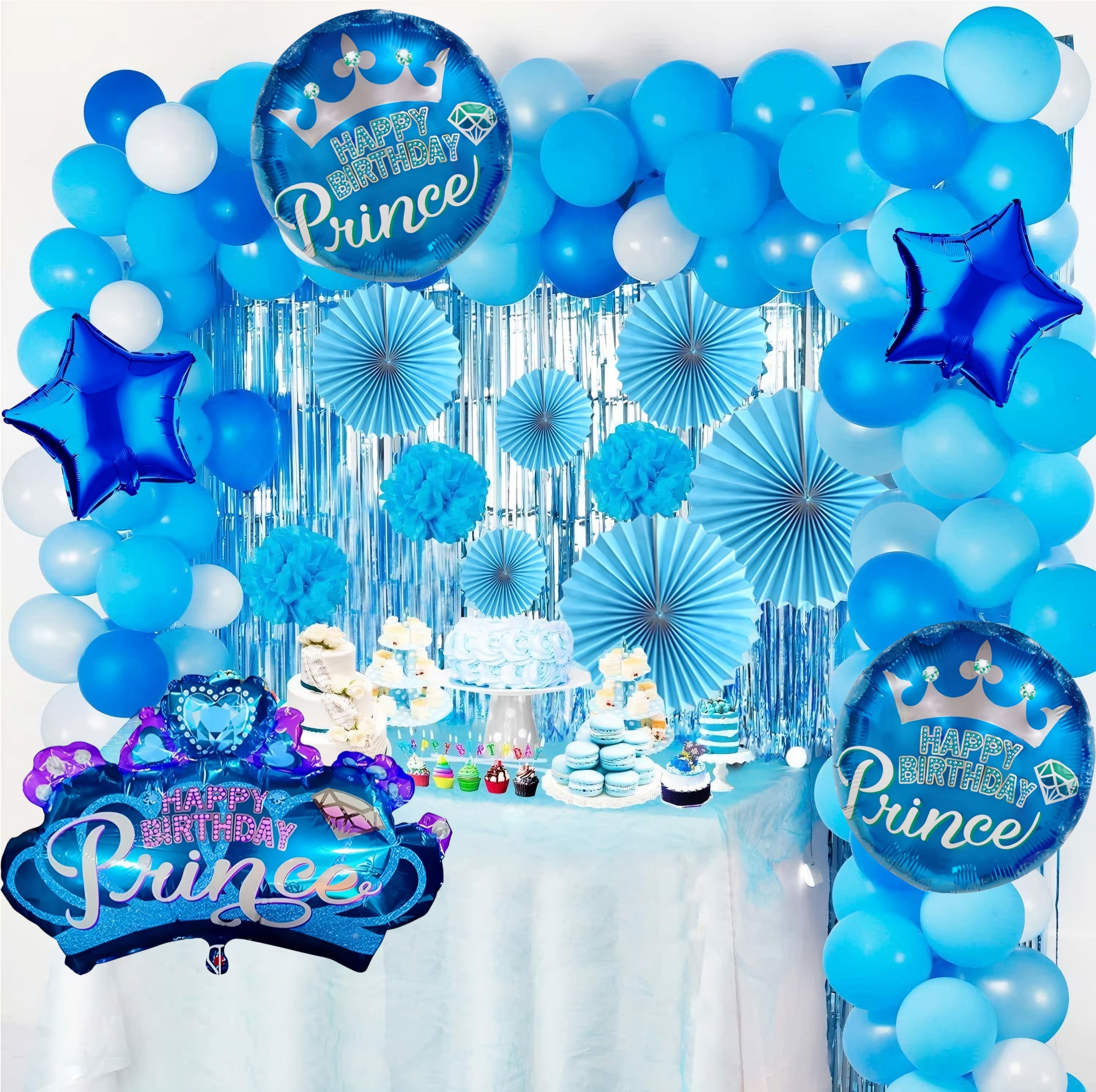 Birthday Prince Crown Kit - Blue Theme Boy Party Combo-image-8