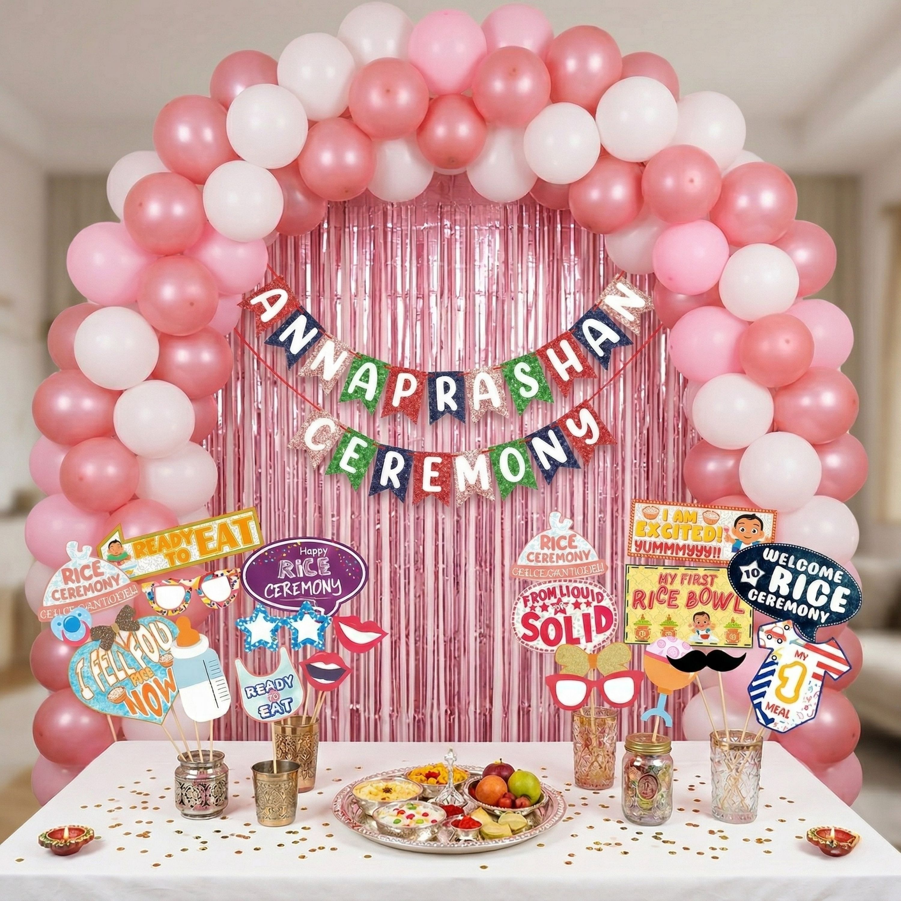 Annaprashan Decoration Kit for Baby Rice Ceremony Food Theme Décor(FP6482)-image-39