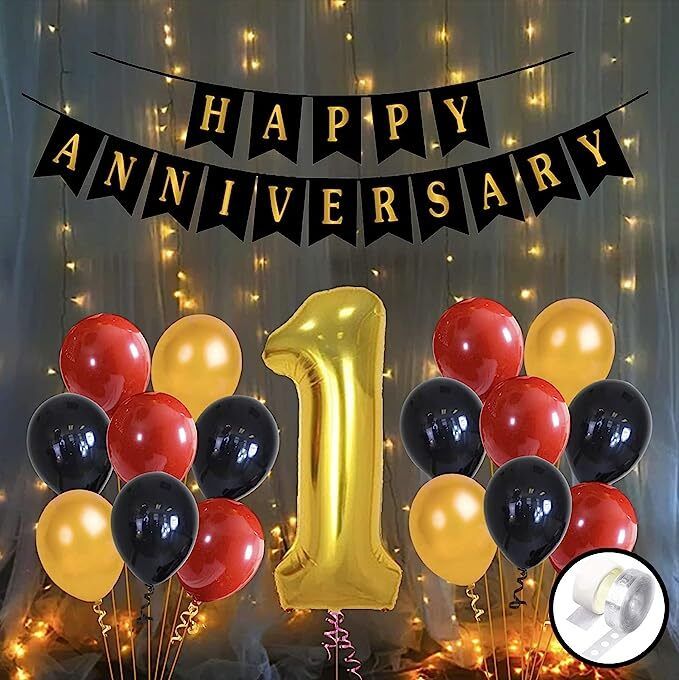 Anniversary Decoration kit Light Combo - 55 Pcs for Birthday Decor-image-15