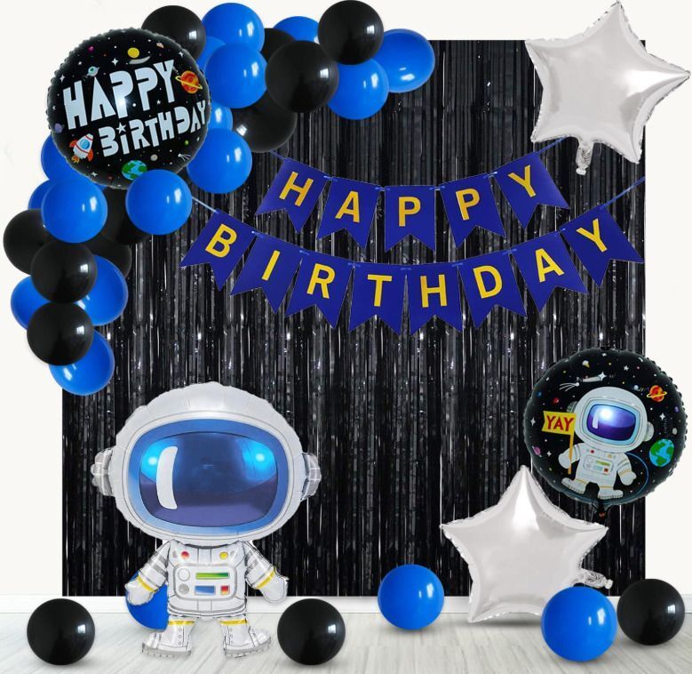 pbbs Space Theme Black Birthday Backdrop Combo (fk-956)-picture-16