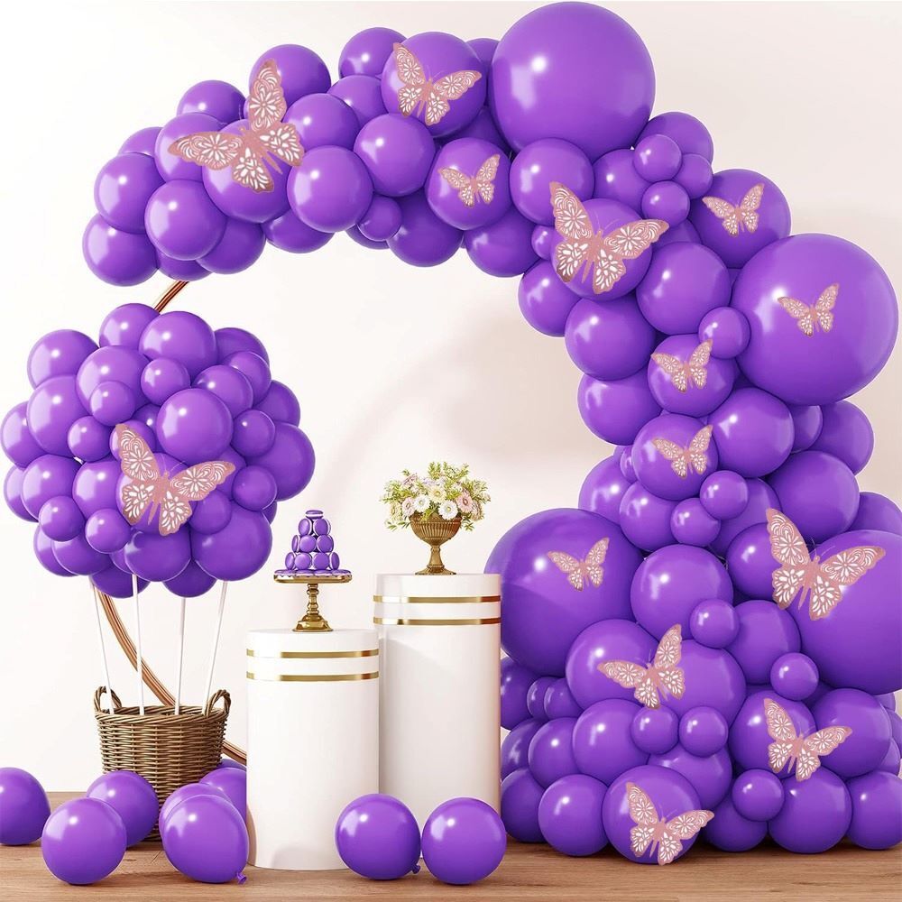 poptheparty Birthday Party Decoration with Balloons Wall Decoration Butterfly Set of 64-picture-24