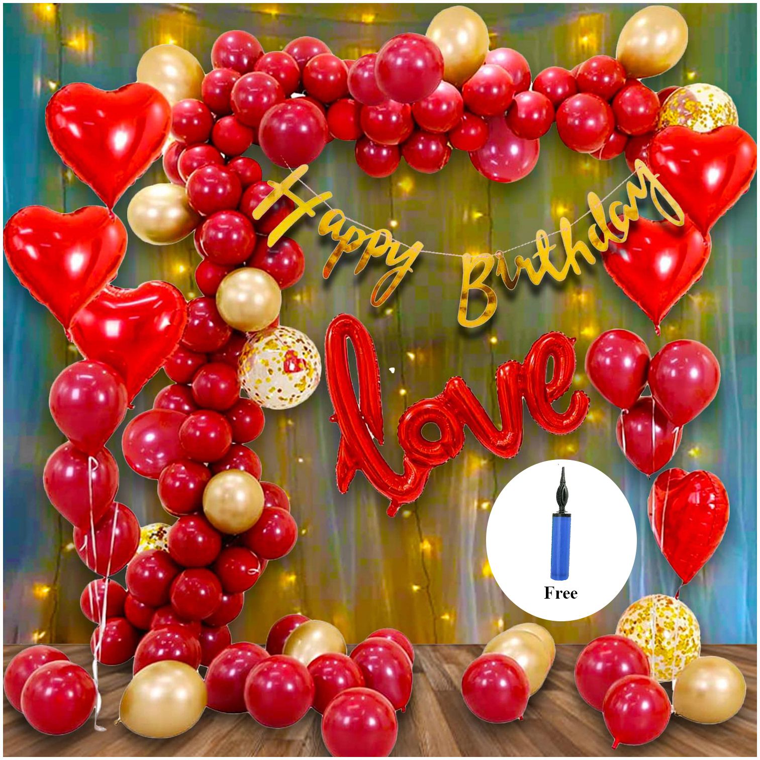 Love Birthday Decoration Birthday Decoration Kit Items Set for Wife, Husband-image-11
