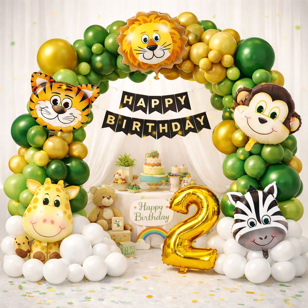 floroom Jungle Safari Theme Birthday Decoration - 2nd Birthday Decorations Boys Girls-picture-21