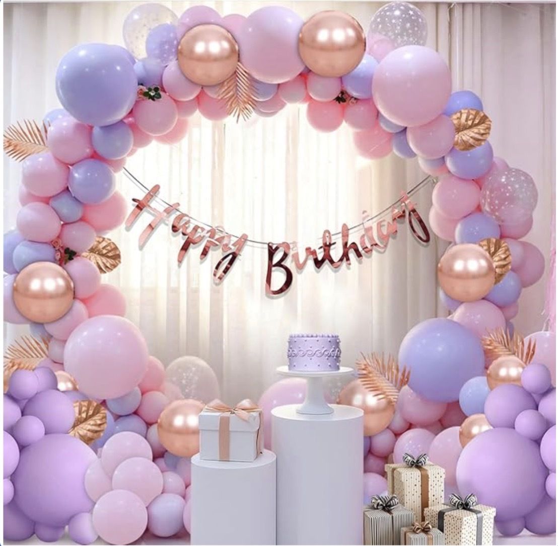 Birthday Decoration Kit for Girls - 60 Pcs Balloons for Birthday Decorations-image-18